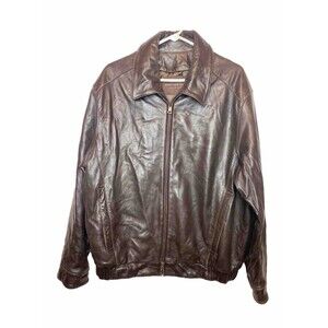 Marc New York, Andrew Marc Brown Leather Jacket  Unisex Large